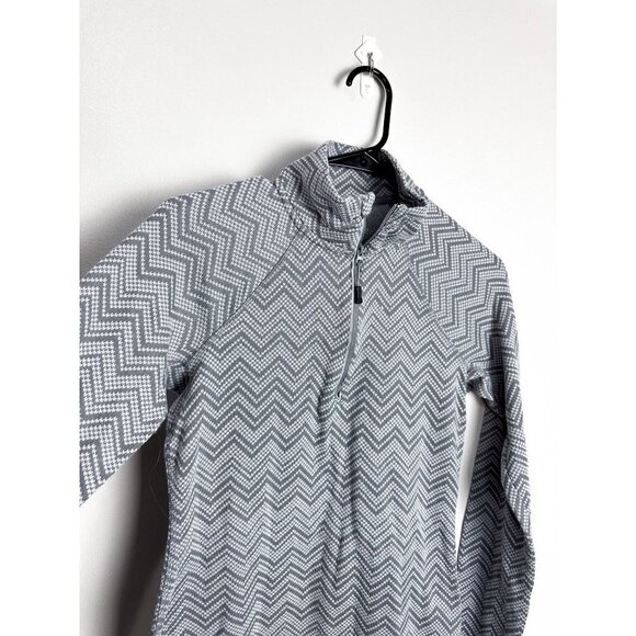 Eddie Bauer Chevron Printed Quarter Zip Pullover Womens Active Athletic Small Gr - Picture 2 of 6